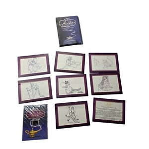 Disney Aladdin Special Edition Collector Set Drawings Senitype Film COA Vintage